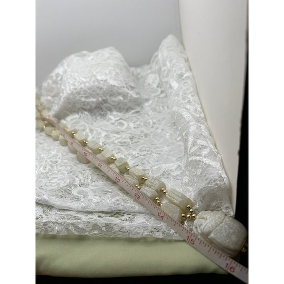 Vintage African Style Carved White Soap Stone Breaded Necklace - Picture 9 of 10